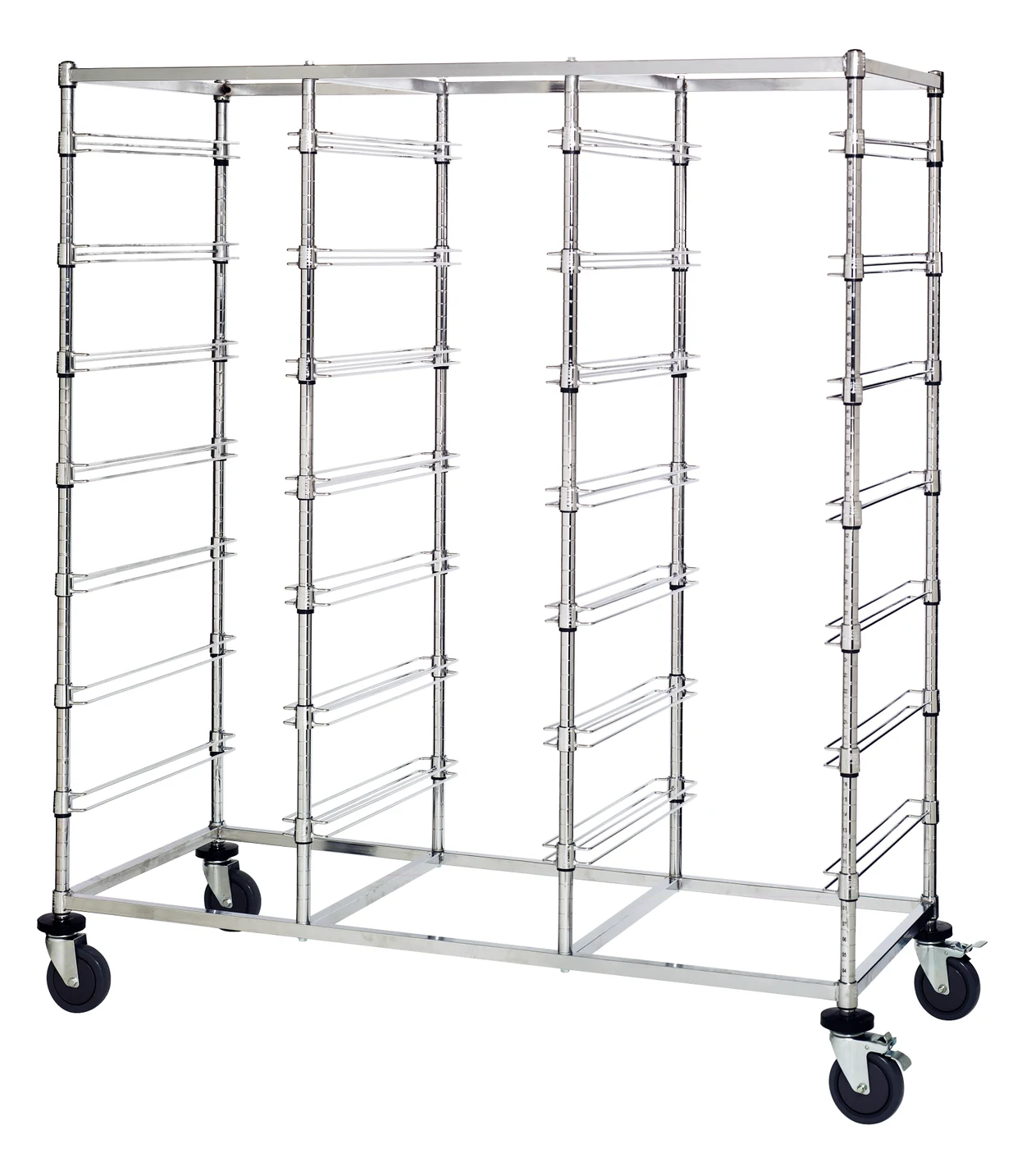 Quantum BC216069M21T Mobile Bin Cart, 24"W x 60"L x 69"H, 1200 lb capacity, Chrome