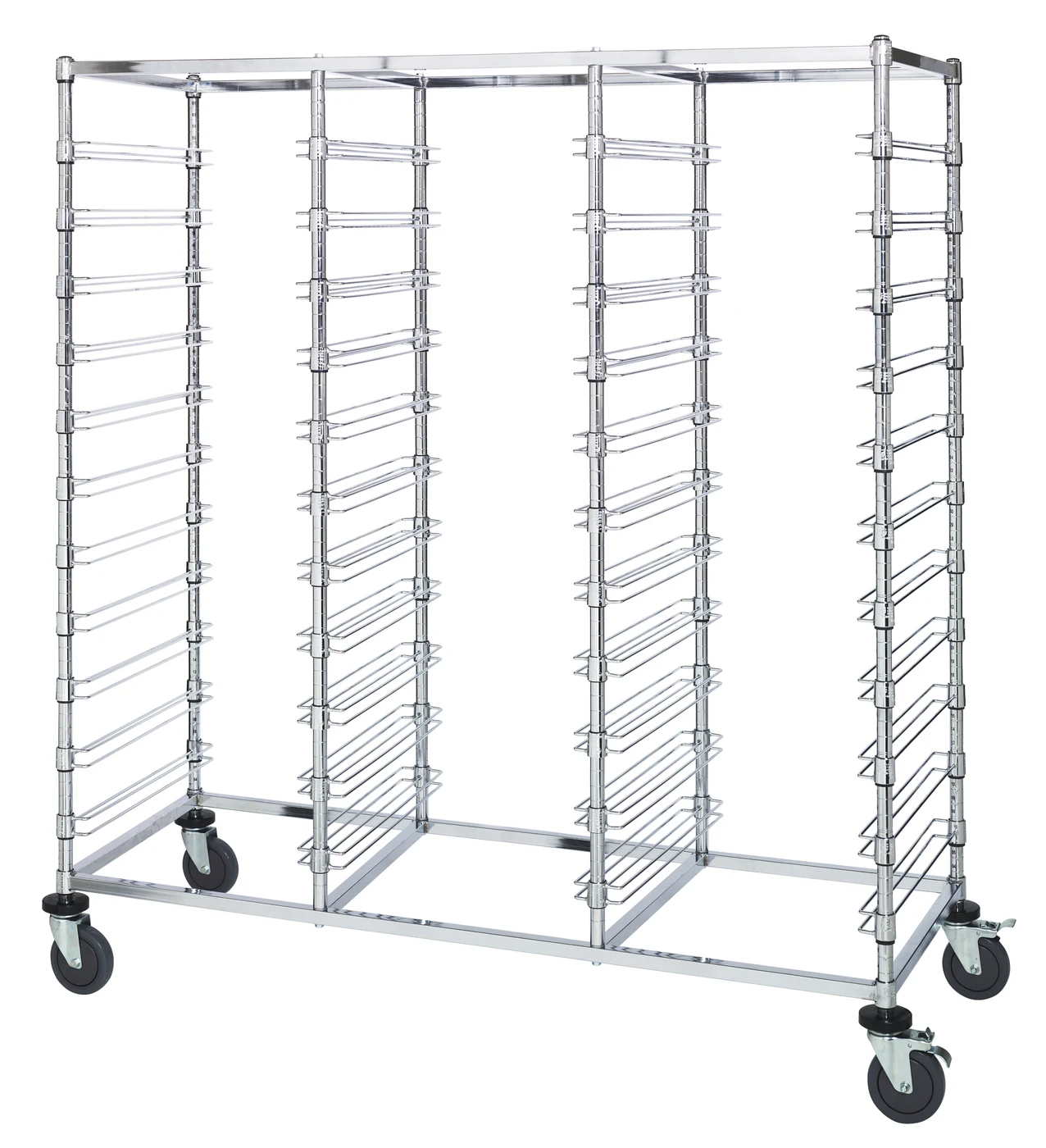 Quantum BC216069M33T Mobile Bin Cart, 24"W x 60"L x 69"H, 1200 lb capacity, Chrome