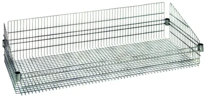 Quantum BSK2448C Post Mount Basket, 24"W x 48"L x 10"H, 600-800 lb capacity, Chrome
