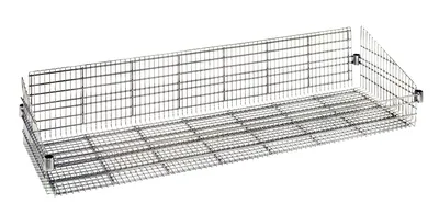 Quantum BSK1860C Post Mount Basket, 18"W x 60"L x 10"H, 600-800 lb capacity, Chrome