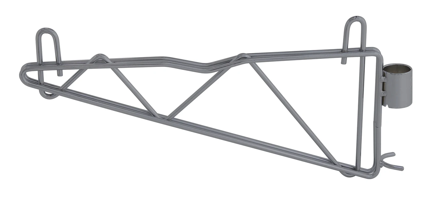 Quantum CB14GY Cantilever Single Shelf Post Wall Mount, Gray