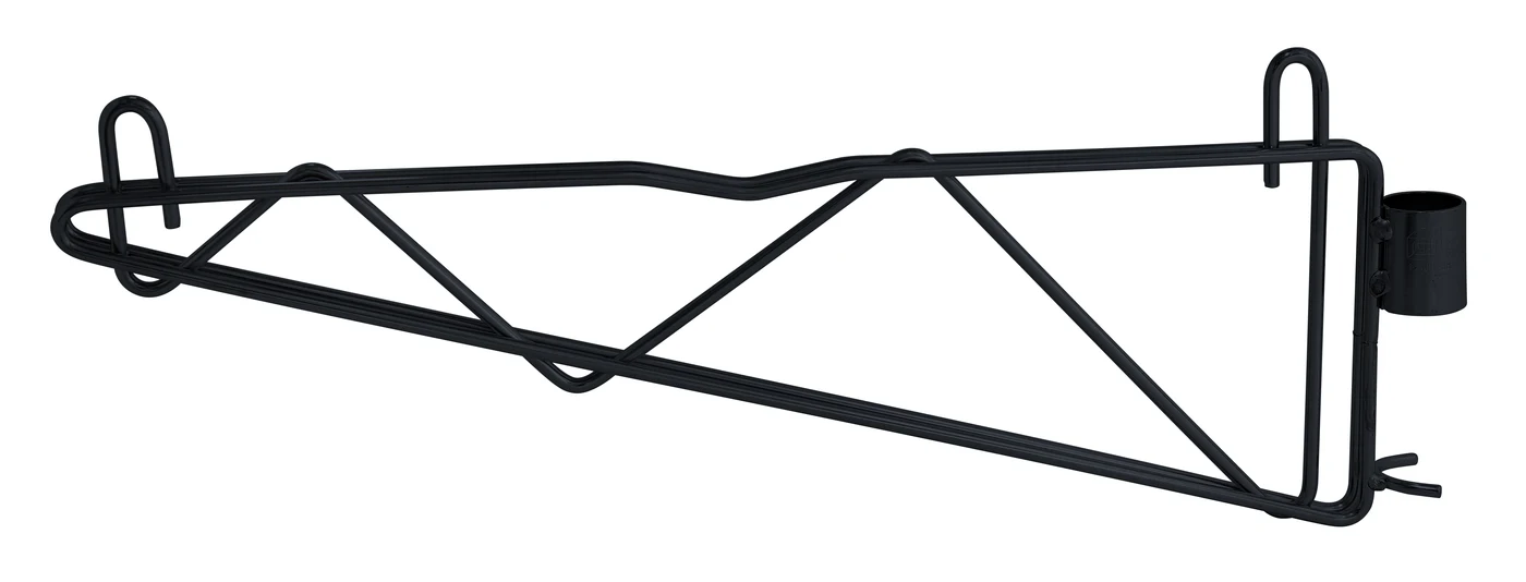 Quantum CB18BK Cantilever Single Shelf Post Wall Mount, Black