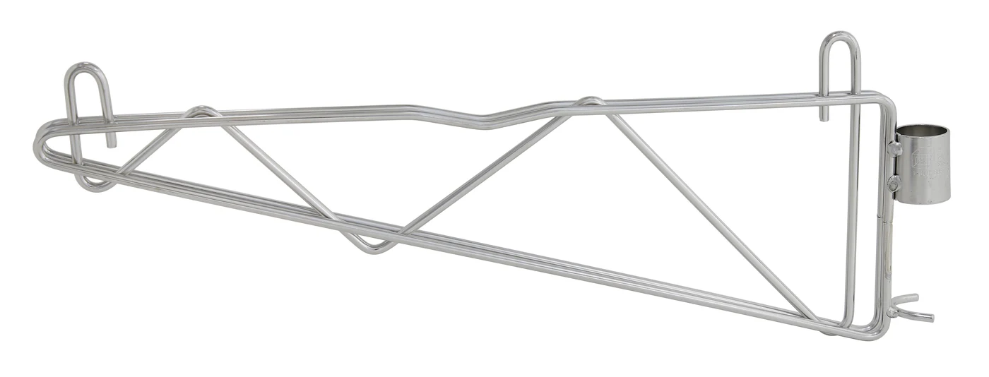 Quantum CB18 Cantilever Single Shelf Post Wall Mount, Chrome