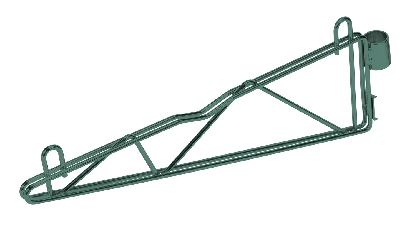 Quantum CB18P Cantilever Single Shelf Post Wall Mount, Green