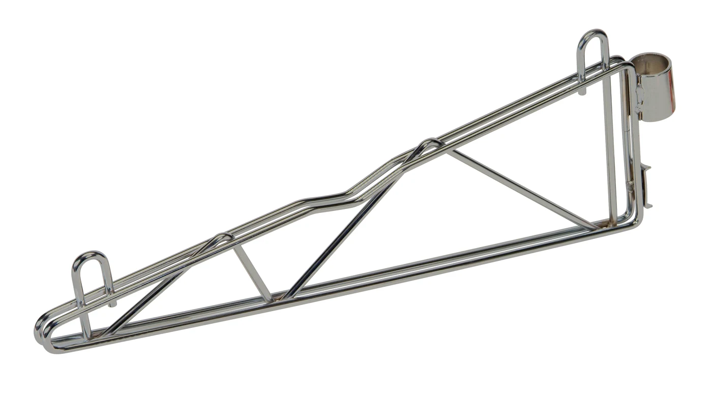 Quantum CB18S Cantilever Single Shelf Post Wall Mount, Stainless