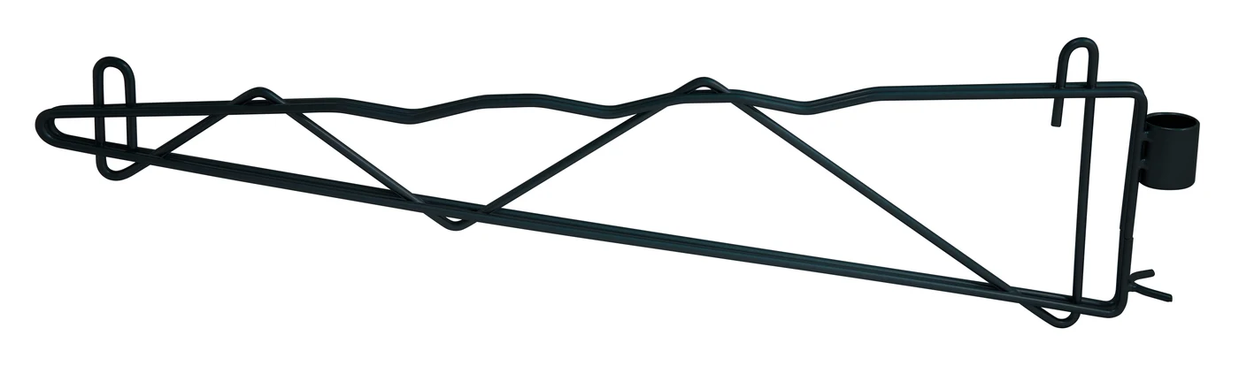Quantum CB24BK Cantilever Single Shelf Post Wall Mount, Black