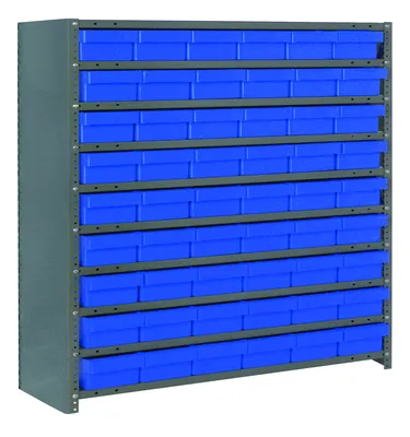 Quantum CL1239-401601BL Closed Shelving Unit, 12"D x 36"L x 39"H, 400 lb capacity, Galvannized