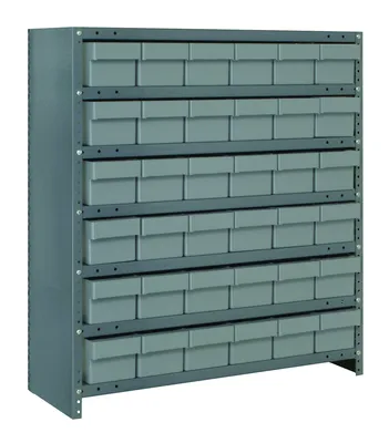 Quantum CL1239-601701GY Closed Shelving Unit, 12"D x 36"L x 39"H, 400 lb capacity, Galvannized
