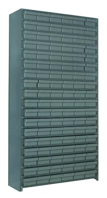 Quantum CL1275-401601GY Closed Shelving Unit, 12"D x 36"L x 39"H, 400 lb capacity, Galvannized