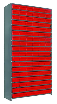 Quantum CL1275-401601RD Closed Shelving Unit, 12"D x 36"L x 39"H, 400 lb capacity, Galvannized