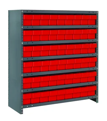 Quantum CL1839-604RD Shelving Unit, 18"D x 36"L x 39"H, 400 lb capacity, Galvannized
