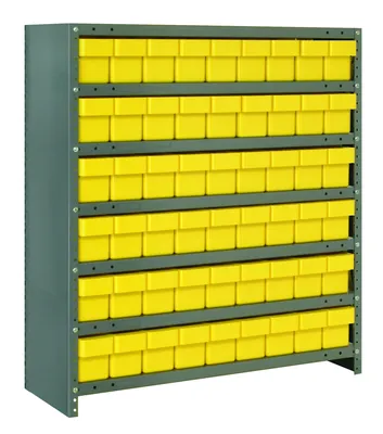 Quantum CL1839-604YL Shelving Unit, 18"D x 36"L x 39"H, 400 lb capacity, Galvannized