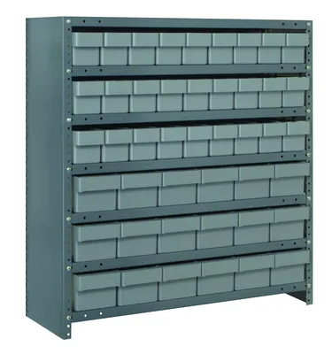Quantum CL1839-624GY Closed Shelving Unit, 18"D x 36"L x 39"H, 400 lb capacity, Galvannized