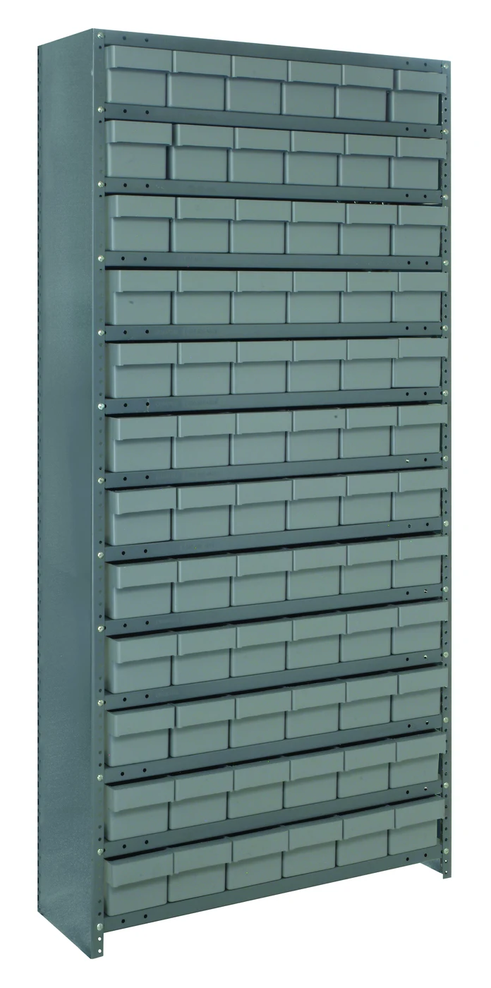 Quantum CL2475-603GY Shelving Unit, 24"D x 36"L x 75"H, 400 lb capacity, Galvannized