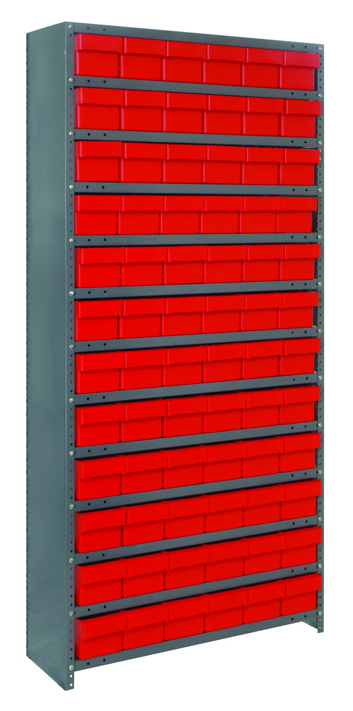 Quantum CL2475-603RD Shelving Unit, 24"D x 36"L x 75"H, 400 lb capacity, Galvannized