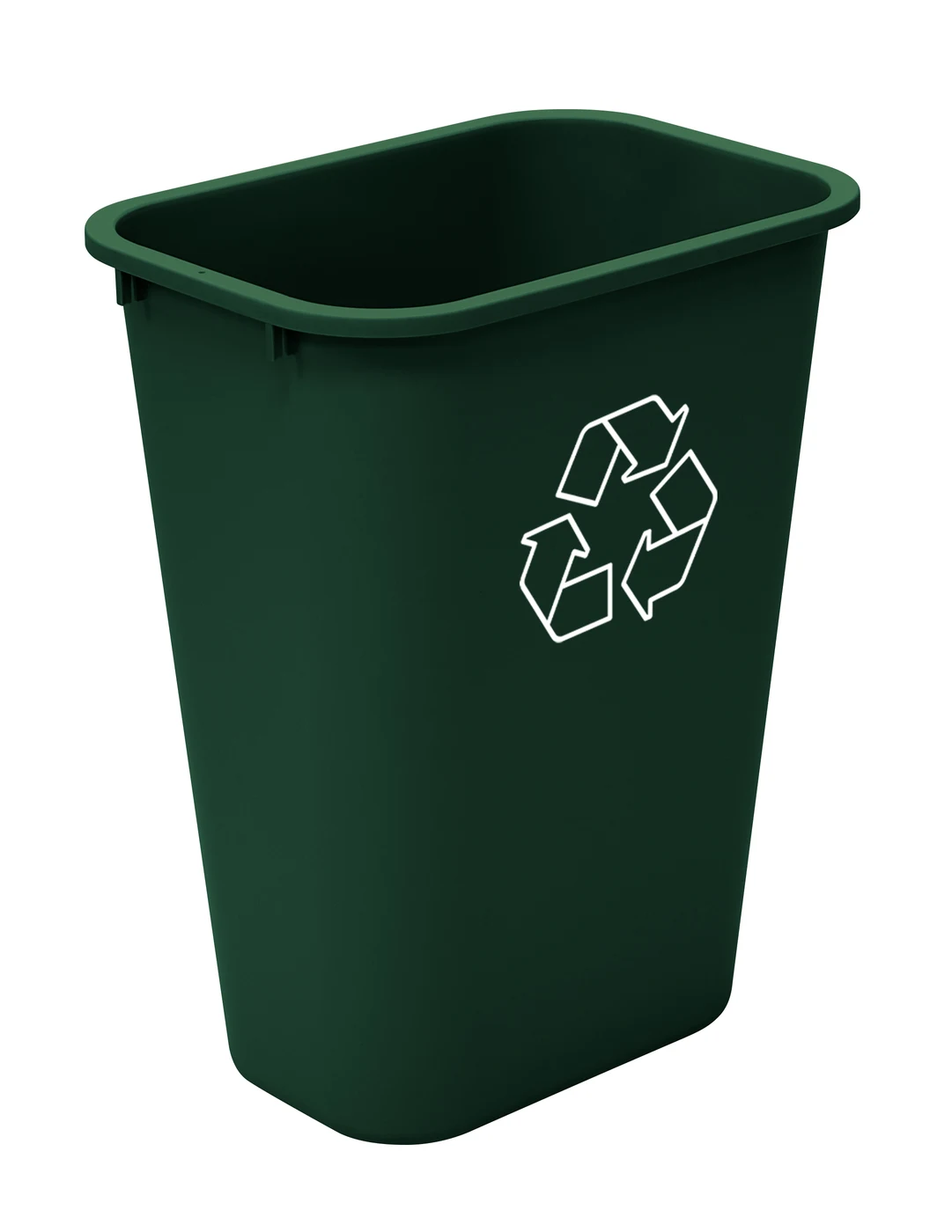 Quantum COF-10RGN Crusader Office Recycling Container, 20"L x 15.55"W x 11.5"H, 10 gal. capacity, Green