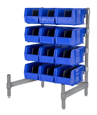 Quantum CT27-1824GY-230BK Wire Countertop Organizer, 18"W x 24"D x 27"H, Gray