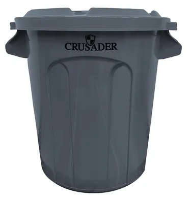 Quantum CTC-10GY Round Heavy-duty Utility Container, 10 gal. capacity, Gray