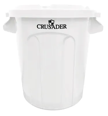 Quantum CTC-10WT Round Heavy-duty Utility Container, 10 gal. capacity, White