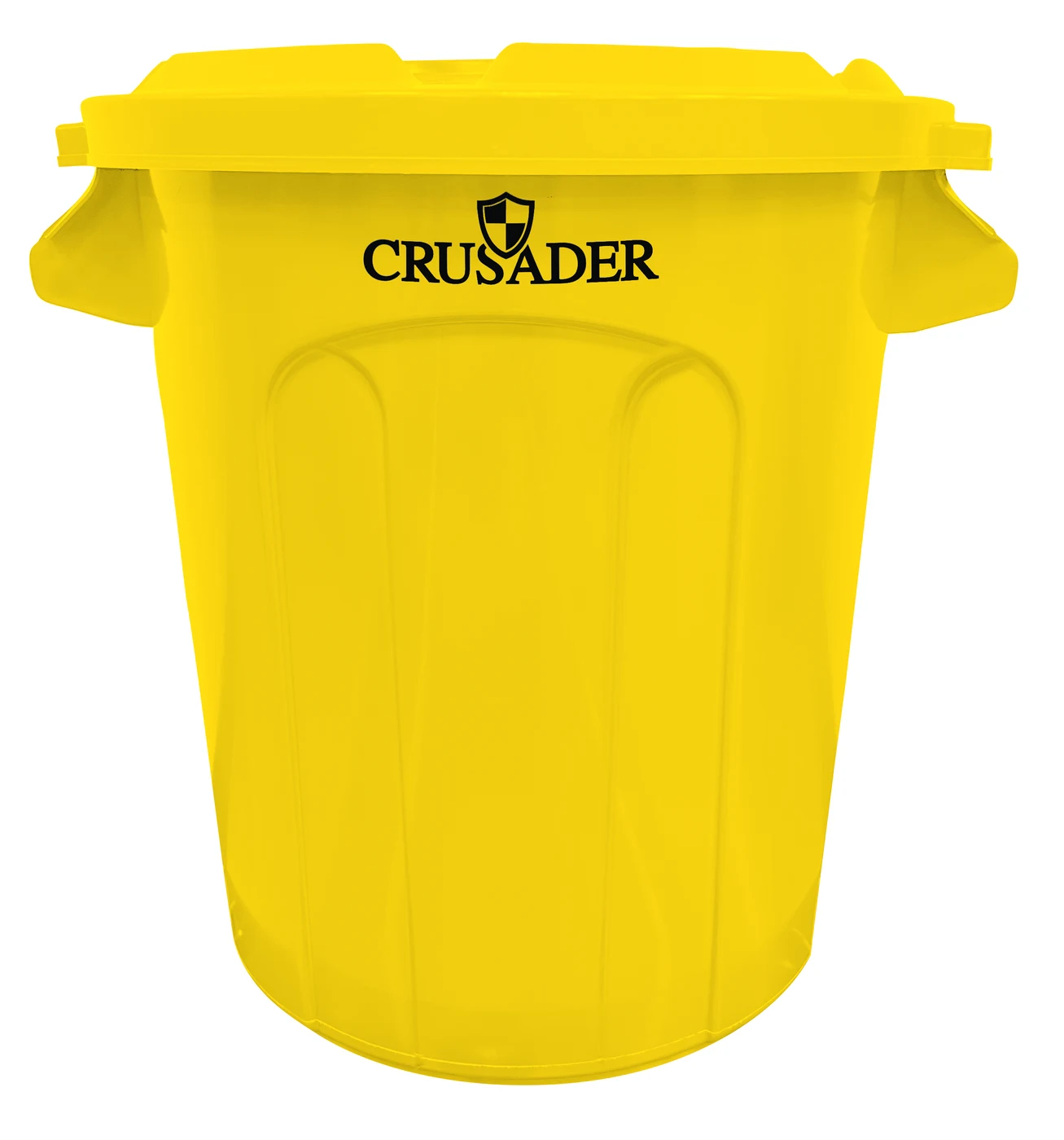 Quantum CTC-10YL Round Heavy-duty Utility Container, 10 gal. capacity, Yellow