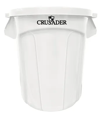 Quantum CTC-20WT Round Heavy-duty Utility Container, 20 gal. capacity, White