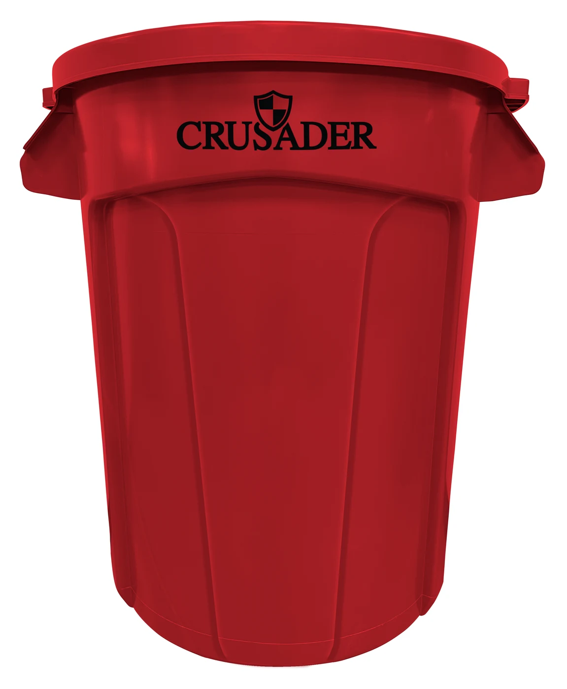 Quantum CTC-32RD Round Heavy-duty Utility Container, 32 gal. capacity, Red