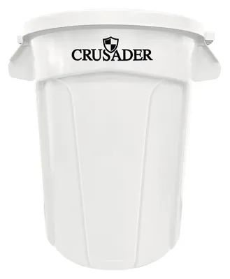 Quantum CTC-32WT Round Heavy-duty Utility Container, 32 gal. capacity, White