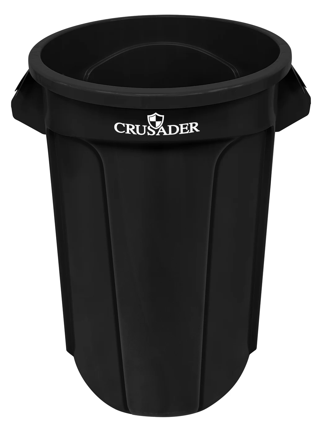 Quantum CTC-44BK Round Heavy-duty Utility Container, 44 gal. capacity, Black
