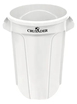 Quantum CTC-44WT Round Heavy-duty Utility Container, 44 gal. capacity, White