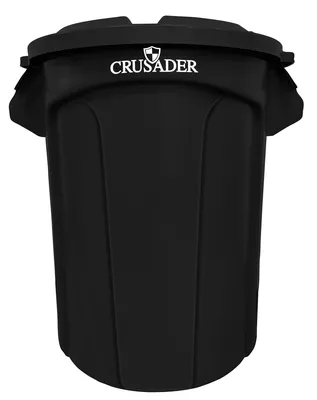 Quantum CTC-55BK Round Heavy-duty Utility Container, 55 gal. capacity, Black