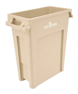 Quantum CTH-16BG Thin Container, 22"D x 11"W x 25"H, 16 gal. capacity, Beige
