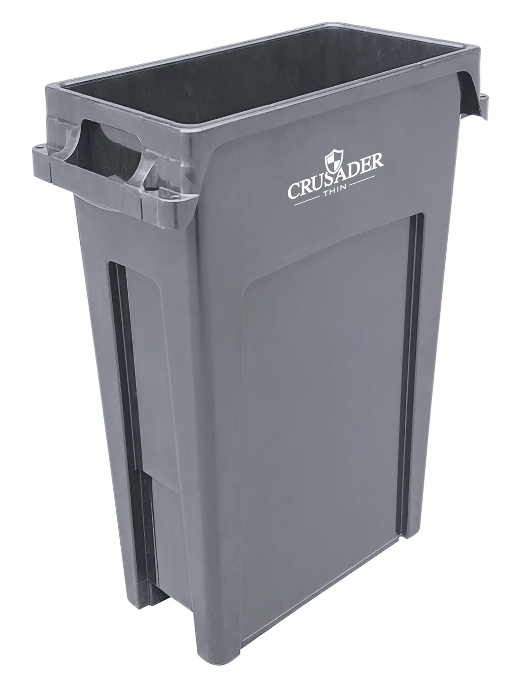 Quantum CTH-23GY Thin Container, 22"D x 11"W x 30"H, 23 gal. capacity, Gray