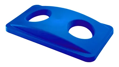 Quantum CTH-LCBBL Crusader Thin Recycling Container Bottle and Can Lid, Blue