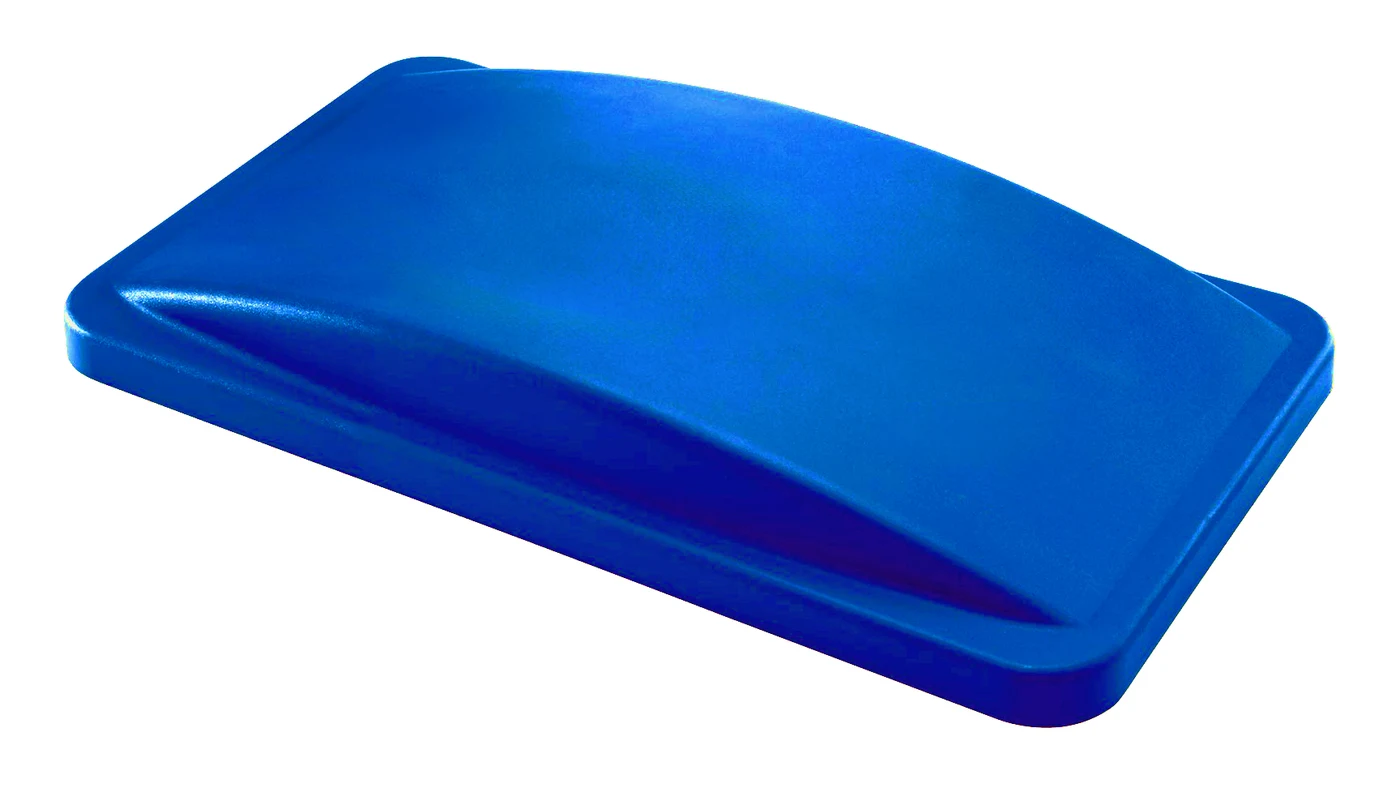 Quantum CTH-LFTBL Crusader Thin Recycling Container Flat Lid, Blue
