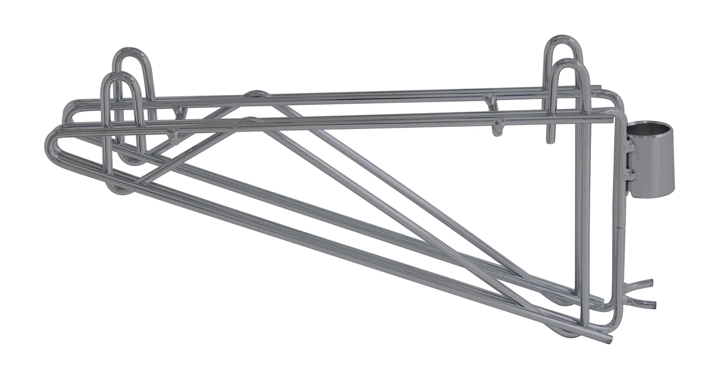 Quantum DCB12GY Cantilever Multiple Shelf Post Wall Mount, Gray
