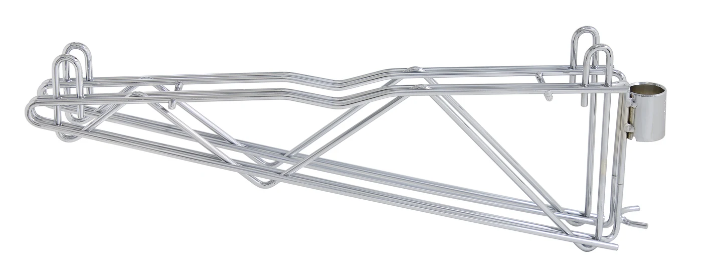 Quantum DCB18 Cantilever Multiple Shelf Post Wall Mount, Chrome