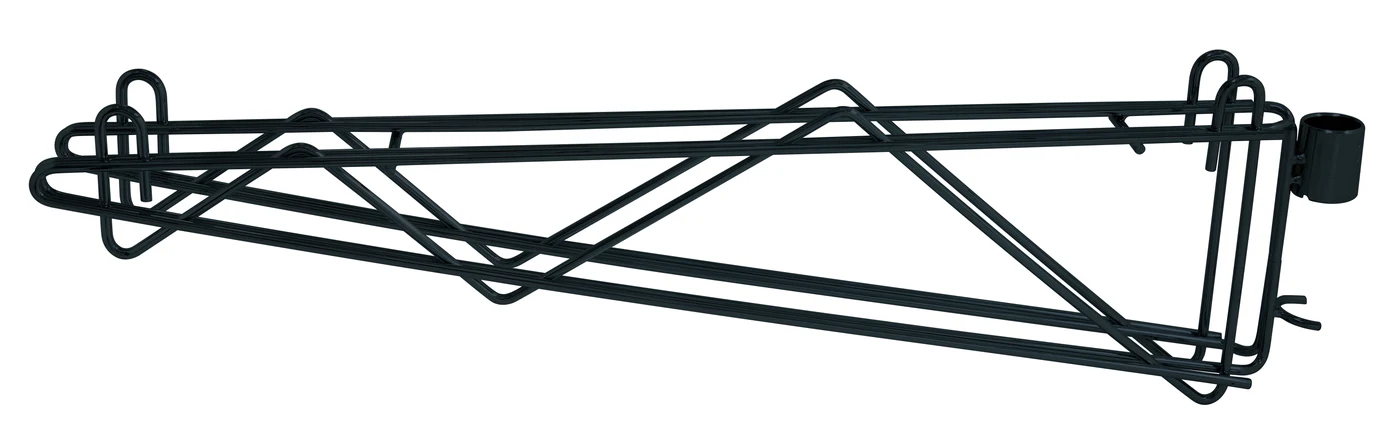 Quantum DCB24BK Cantilever Multiple Shelf Post Wall Mount, Black