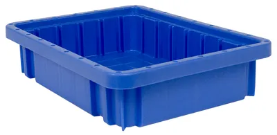 Quantum DG91025BLCS Dividable Grid Container, 10-7/8"L x 8-1/4"W x 2-1/2"H, Blue, Case of 20