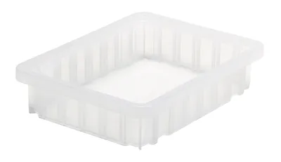 Quantum DG91025CLCS Dividable Grid Container, 10-7/8"L x 8-1/4"W x 2-1/2"H, Clear, Case of 20