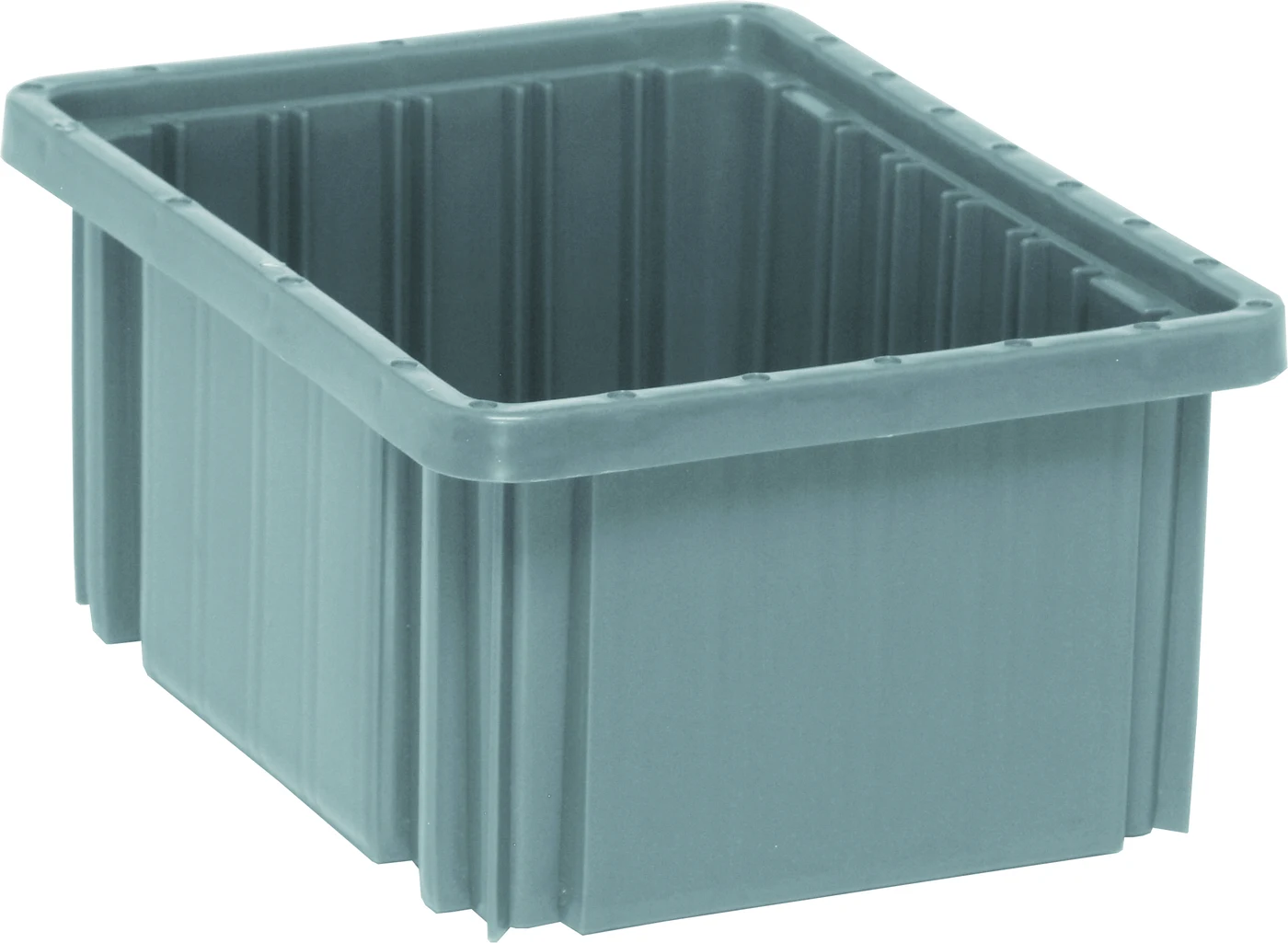 Quantum DG91050GYCS Dividable Grid Container, 10-7/8"L x 8-1/4"W x 5"H, Gray, Case of 20
