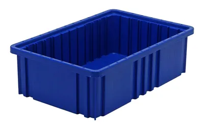 Quantum DG92050BLNB Dividable Grid Container, 16-1/2"L x 10-7/8"W x 5"H, Blue