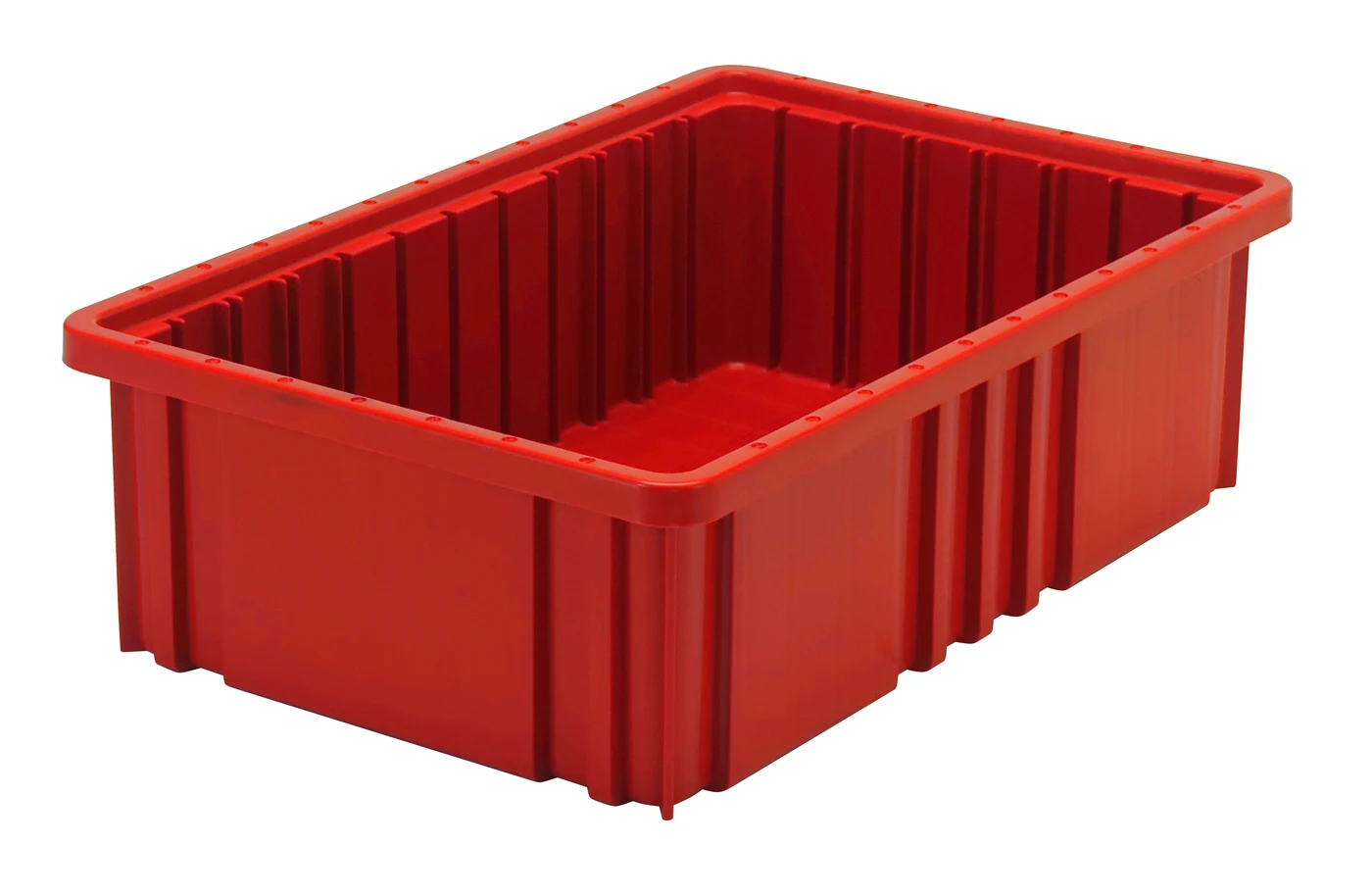 Quantum DG92050RDNB Dividable Grid Container, 16-1/2"L x 10-7/8"W x 5"H, Red