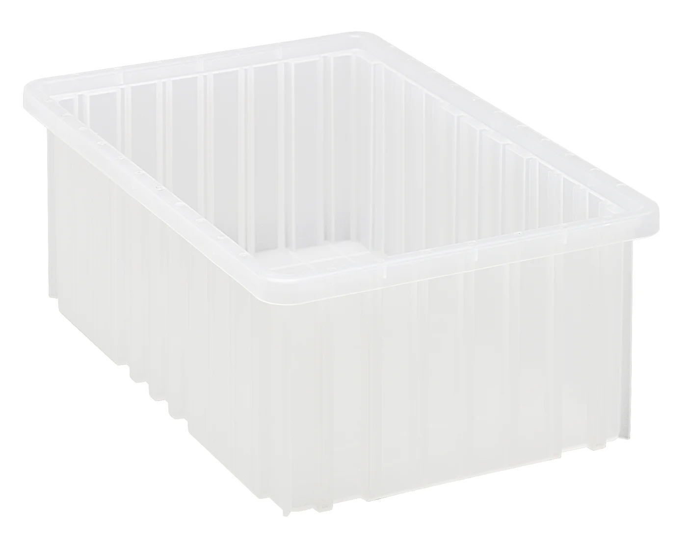Quantum DG92060CLCS Dividable Grid Container, 16-1/2"L x 10-7/8"W x 6"H, Clear, Case of 8