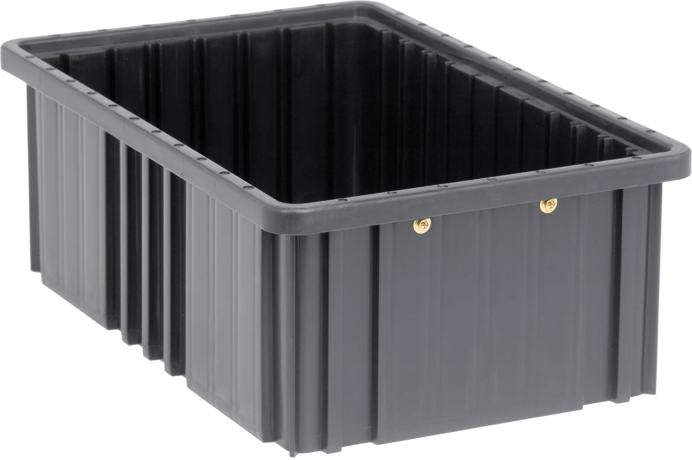 Quantum DG92060COCS Conductive Dividable Grid Container, 16-1/2"L x 10-7/8"W x 6"H, Black, Case of 8