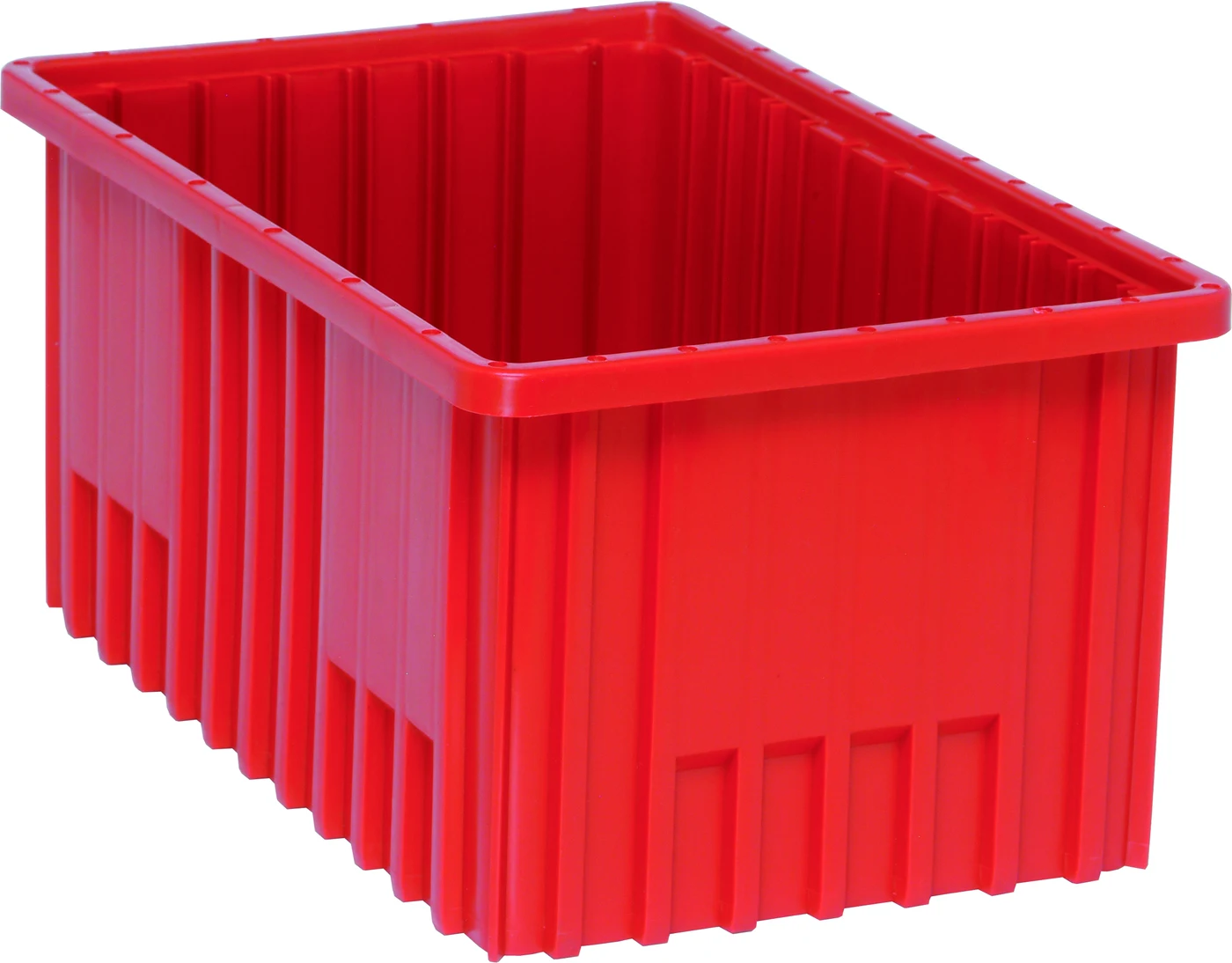 Quantum DG92080RDCS Dividable Grid Container, 16-1/2"L x 10-7/8"W x 8"H, Red, Case of 8