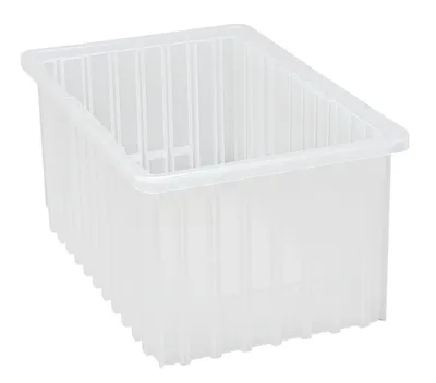 Quantum DG92080CLNB Dividable Grid Container, 16-1/2"L x 10-7/8"W x 8"H, Clear