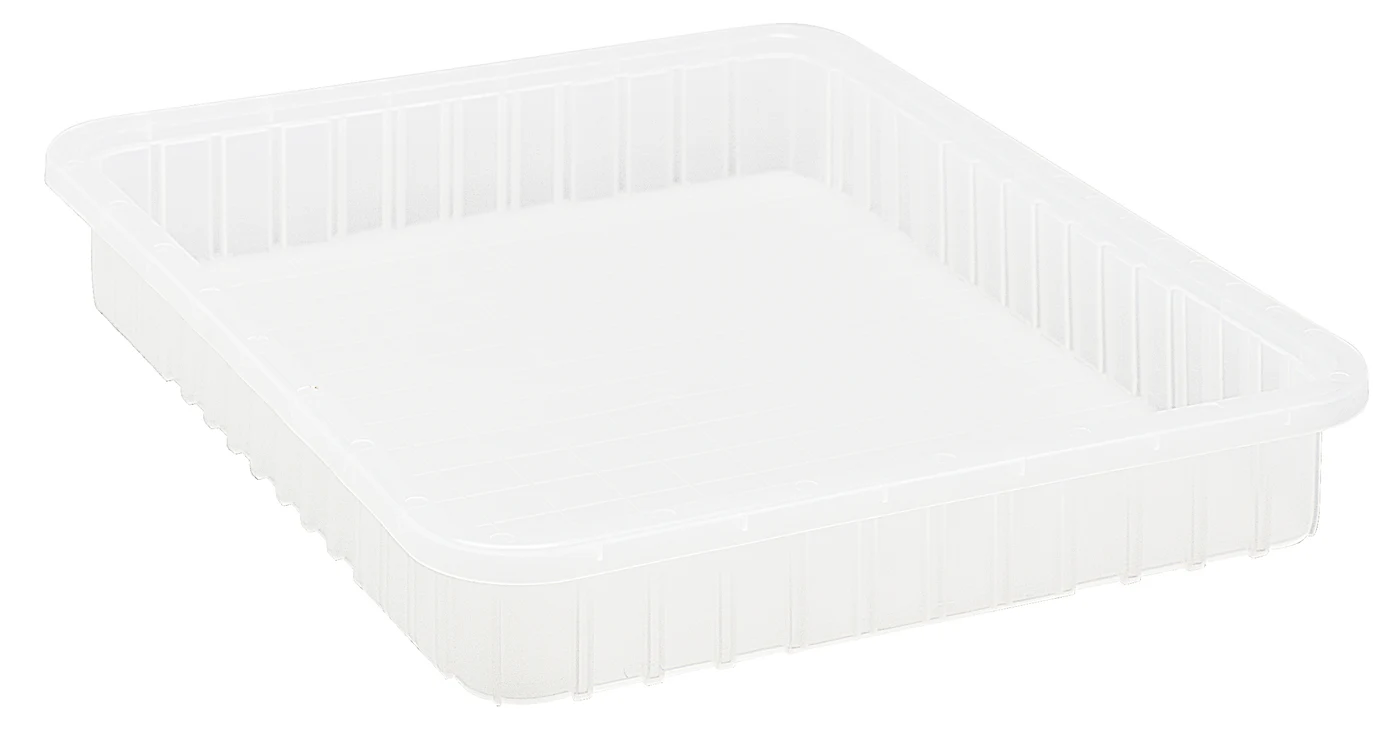 Quantum DG93030CLNB Dividable Grid Container, 22-1/2"L x 17-1/2"W x 3"H, Clear
