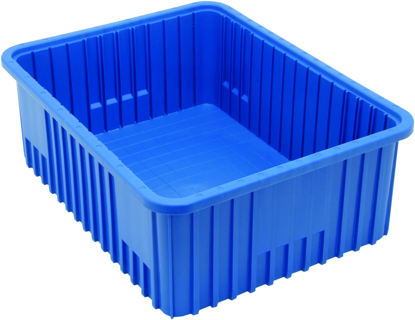 Quantum DG93080BLCS Dividable Grid Container, 22-1/2"L x 17-1/2"W x 8"H, Blue, Case of 3
