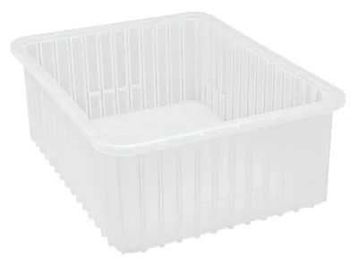 Quantum DG93080CLNB Dividable Grid Container, 22-1/2"L x 17-1/2"W x 8"H, Clear
