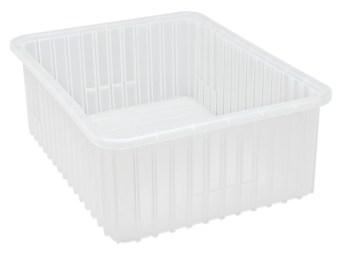 Quantum DG93080CLNB Dividable Grid Container, 22-1/2"L x 17-1/2"W x 8"H, Clear